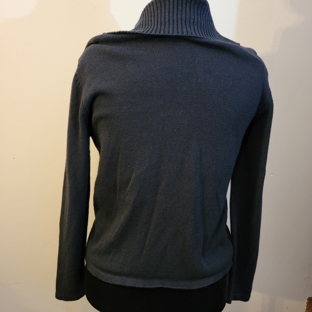 Tiara International Vintage Embroidered Zip Up Sweater Size M - Picture 3 of 7